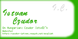 istvan czudor business card